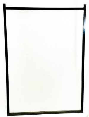 BARRIÈRE VERRE 6 MM CADRE 1'' X 1'' - CLÔTURE DE VERRE AVEC CADRE