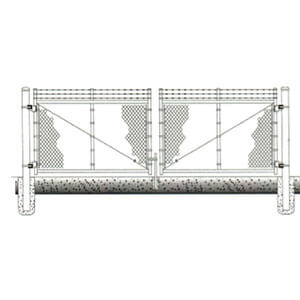 Commercial swing gate