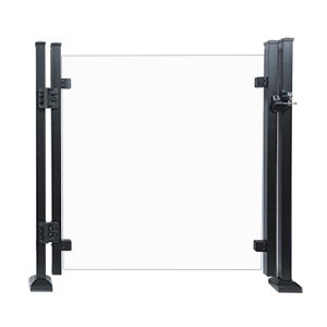 6MM GLASS GATE - FRAME 2’’ X 2’’ -TEMPERED GLASS ON BRACKET