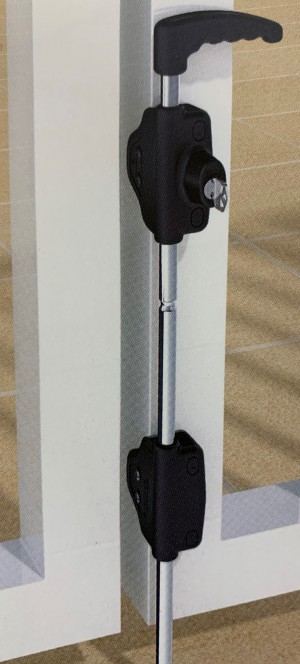 DD - KEY LOCKABLE DROP BOLT 18'' BLACK