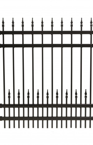 SECTION CLASSIQUE ORNEMENTALE EN ACIER RAIL 1 1/2'' DOG FENCE